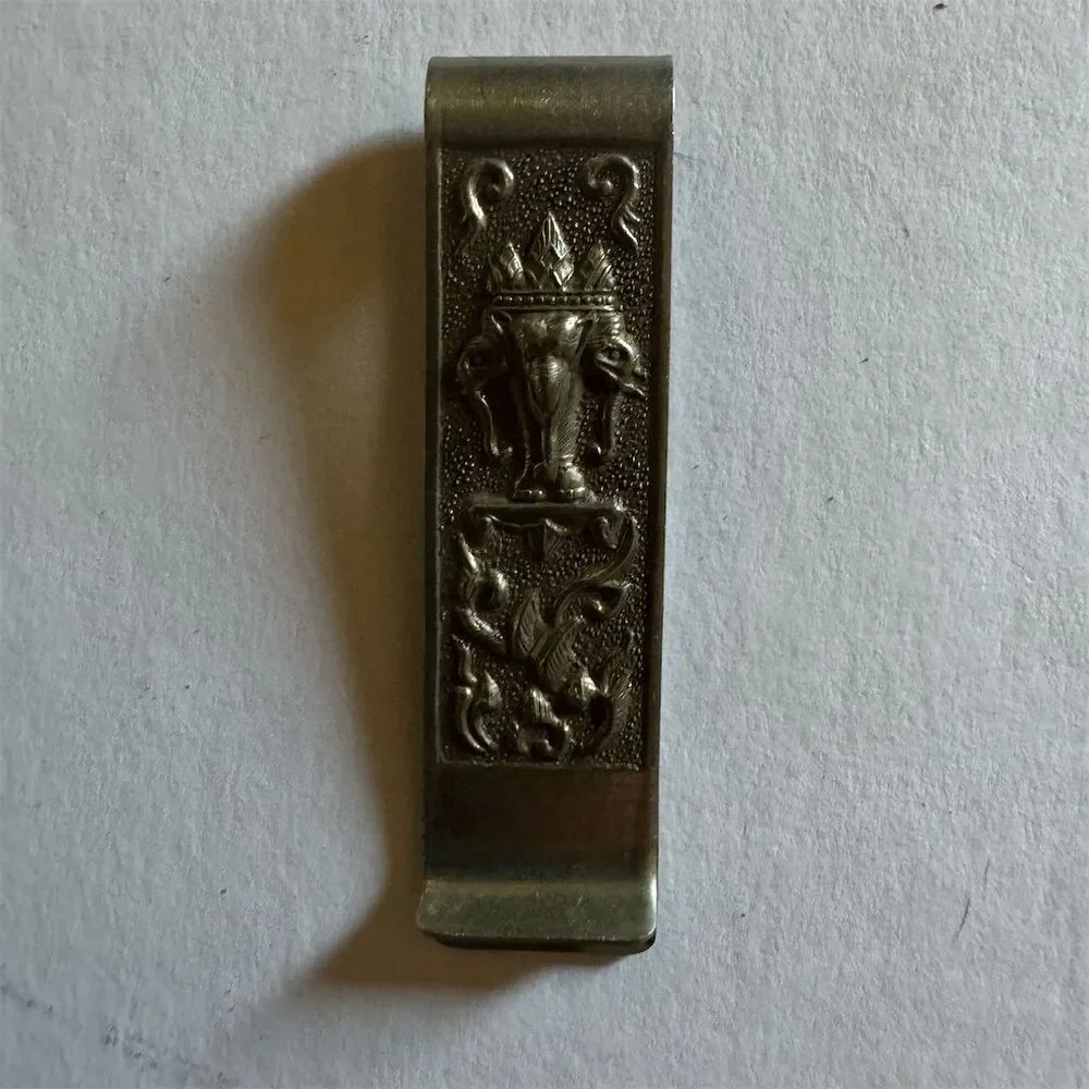 Jimmy Jewelry Vintage Thai Engraved Metal Money Clip